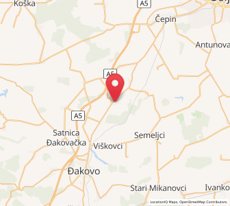 Map of Široko Polje, County of Osijek-Baranja