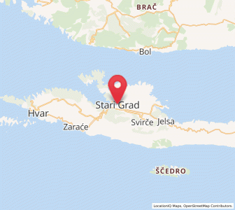 Map of Stari Grad (Insel Hvar), Split-Dalmatia