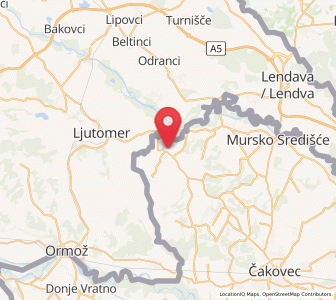 Map of Stridau, County of Međimurje