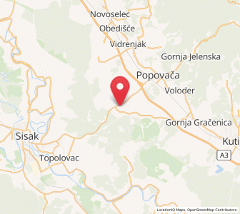 Map of Stružec, County of Sisak-Moslavina