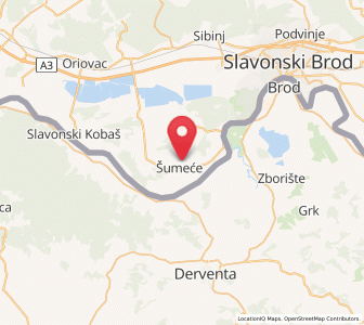 Map of Šumeće, Brod-Posavina