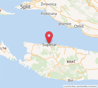 Map of Supetar, Split-Dalmatia