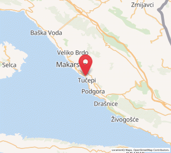 Map of Tučepi, Split-Dalmatia