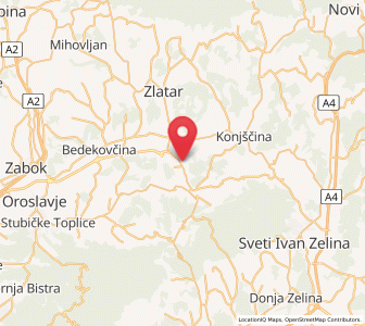 Map of Tugonica, County of Krapina-Zagorje