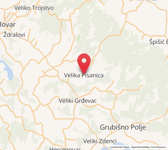 Map of Velika Pisanica, Bjelovar-Bilogora