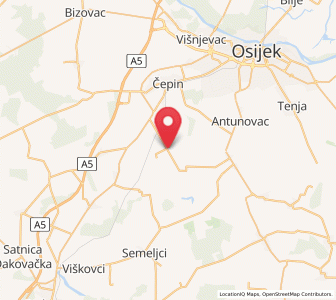 Map of Vladislavci, County of Osijek-Baranja