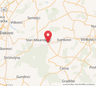 Map of Vođinci, Vukovar-Sirmium