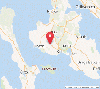 Map of Vrh, County of Primorje-Gorski Kotar