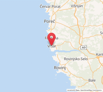 Map of Vrsar, Istria