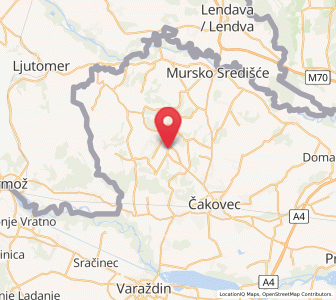 Map of Vučetinec, County of Međimurje