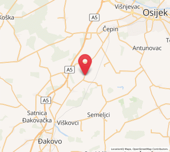 Map of Vuka, County of Osijek-Baranja