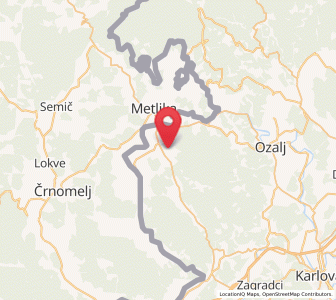 Map of Žakanje, Karlovac