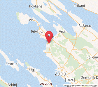 Map of Zaton, County of Zadar