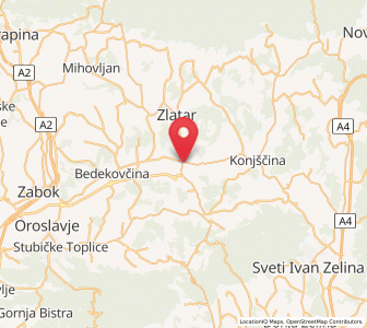 Map of Zlatar bistrica, County of Krapina-Zagorje
