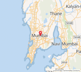 Karte von Mumbai, Maharashtra