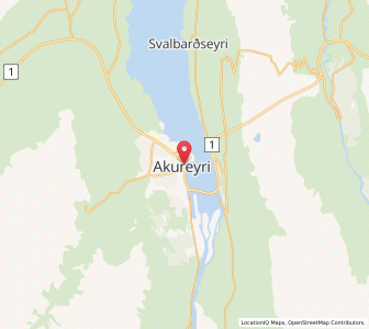 Karte von Akureyri, Northeast
