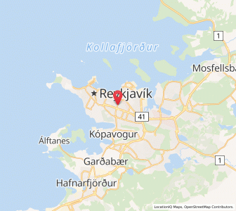 Karte von Reykjavík, Capital Region