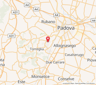 Map of Abano Terme, Veneto