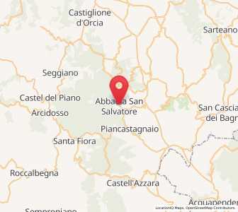 Map of Abbadia San Salvatore, Tuscany