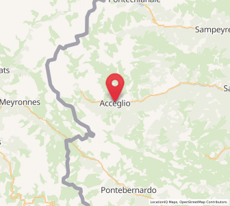 Map of Acceglio, Piedmont