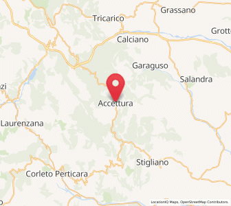 Map of Accettura, Basilicate