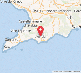 Map of Agerola, Campania
