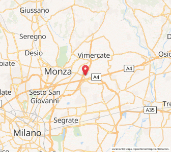 Map of Agrate Brianza, Lombardy