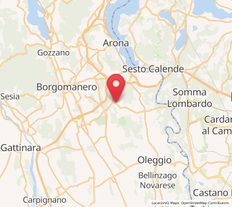 Map of Agrate, Piedmont