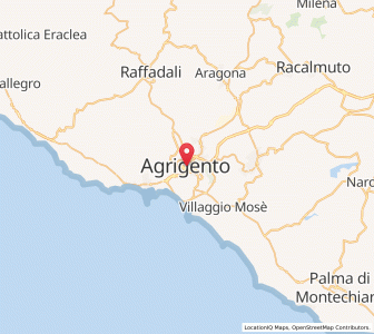 Map of Agrigent, Sicily