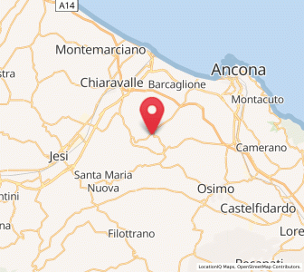 Map of Agugliano, The Marches