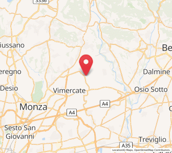 Map of Aicurzio, Lombardy