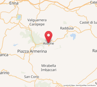 Map of Aidone, Sicily
