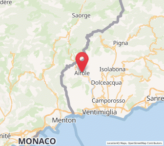 Map of Airole, Liguria