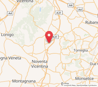 Map of Albettone, Veneto