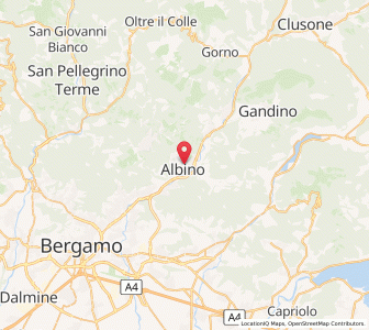 Map of Albino, Lombardy