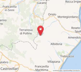 Map of Alessandria del Carretto, Calabria