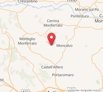 Map of Alfiano Natta, Piedmont