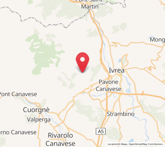 Map of Alice Superiore, Piedmont