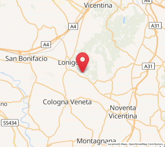 Map of Alonte, Veneto