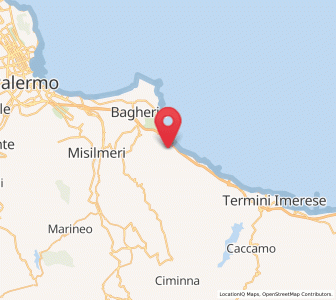Map of Altavilla Milicia, Sicily