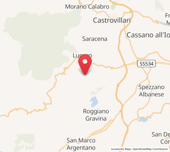 Map of Altomonte, Calabria