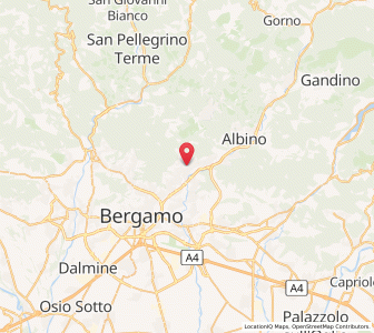 Map of Alzano Lombardo, Lombardy