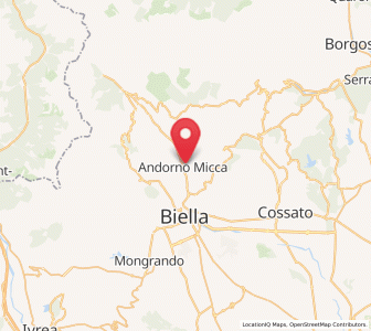 Map of Andorno Micca, Piedmont