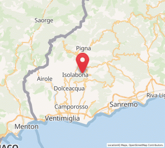 Map of Apricale, Liguria