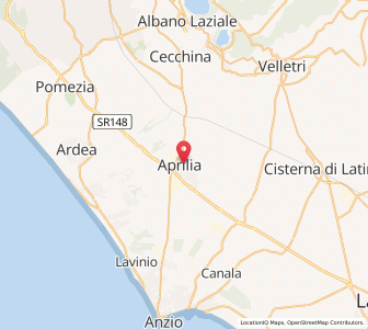 Map of Aprilia, Lazio