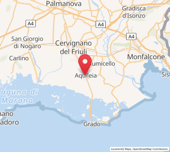 Map of Aquileia, Friuli Venezia Giulia