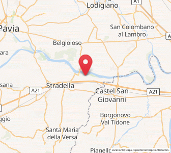 Map of Arena Po, Lombardy