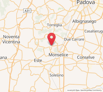 Map of Arqua, Veneto