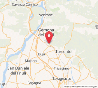Map of Artegna, Friuli Venezia Giulia