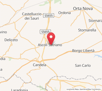 Map of Ascoli Satriano, Apulia